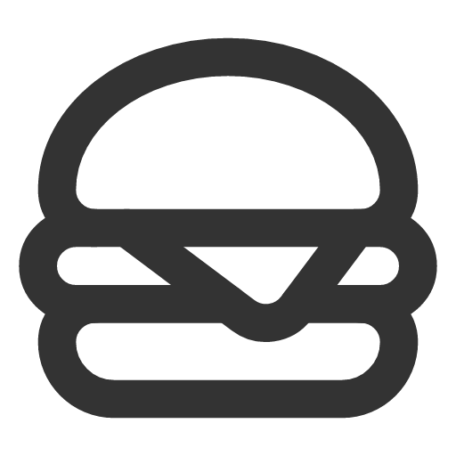 иконка hamburger, гамбургер,