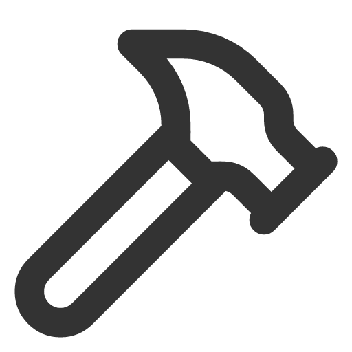 иконка hammer, молоток,