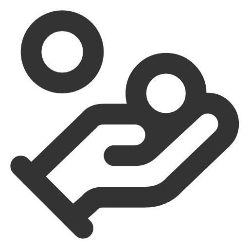 иконка hand coins, hand, рука, coins, монеты,