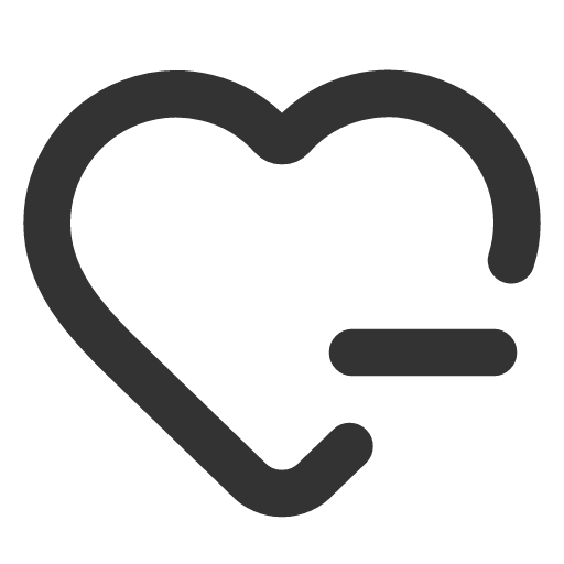 иконка heart minus, heart, сердце, minus, минус,
