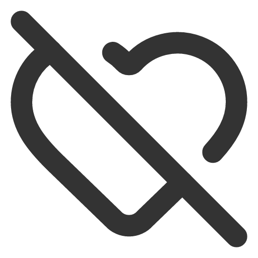 иконка heart off, heart, сердце, off,