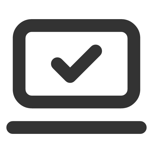 иконка laptop minimal check, laptop, ноутбук, minimal, check, галочка,