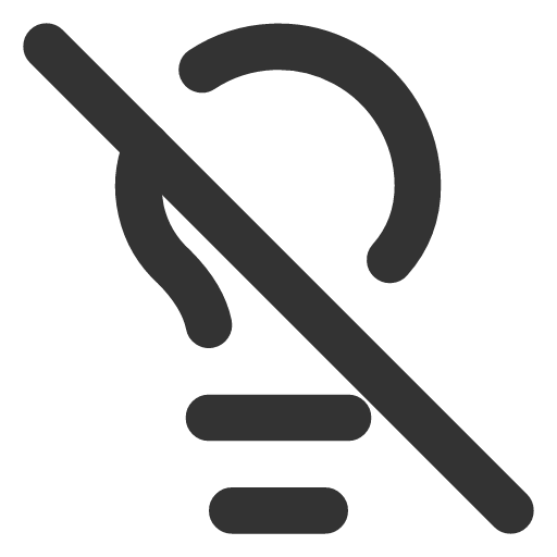 иконка lightbulb off, lightbulb, лампочка, off,