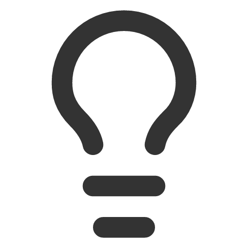 иконка lightbulb, лампочка,