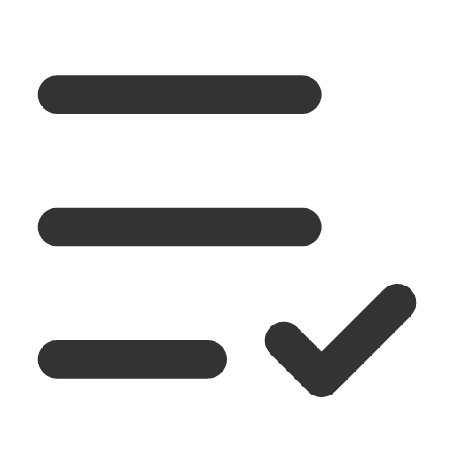 иконка list check, list, check, галочка,