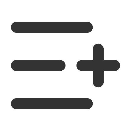 иконка list plus, list, plus, плюс,