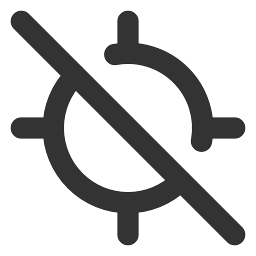 иконка locate off, locate, off,