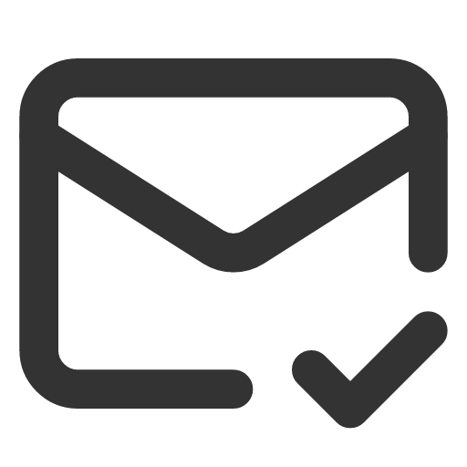 иконка mail check, mail, почта, check, галочка,