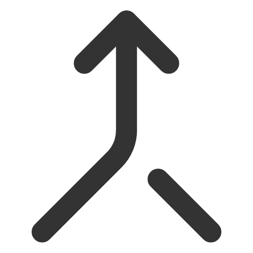 иконка merge, стрелка,