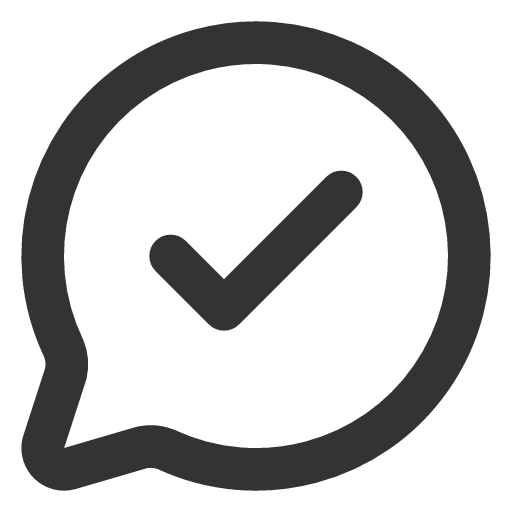 иконка message circle check, message, сообщение, circle, check, галочка,