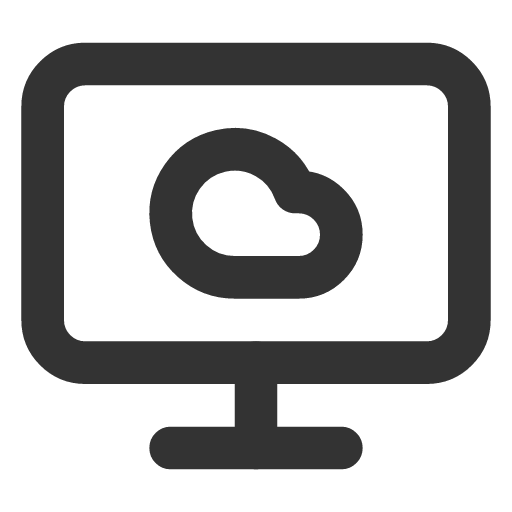 иконка monitor cloud, monitor, монитор, cloud, облако,