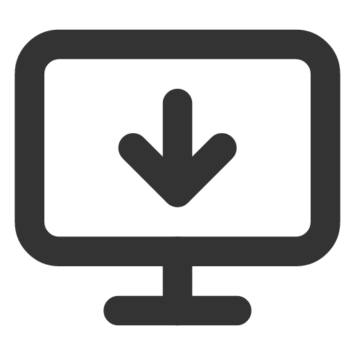 иконка monitor down, monitor, монитор, down, стрелка,