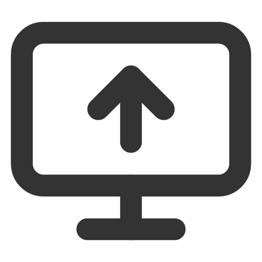 иконка monitor up, monitor, монитор, up, стрелка вверх,