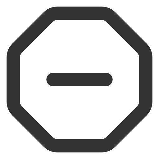иконка octagon minus, octagon, minus, минус,