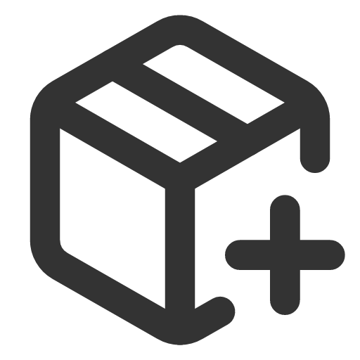 иконка package plus, package, plus, плюс,