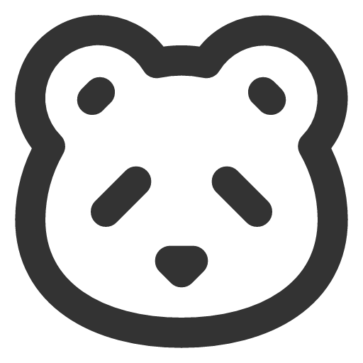 иконка panda, панда,