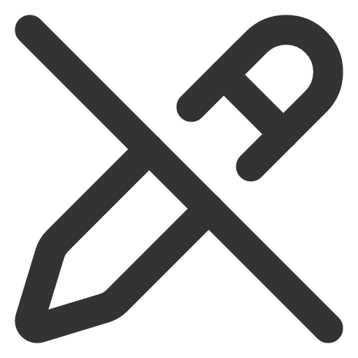 иконка pencil off, pencil, off,