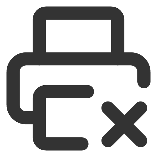 иконка printer x, printer, принтер,
