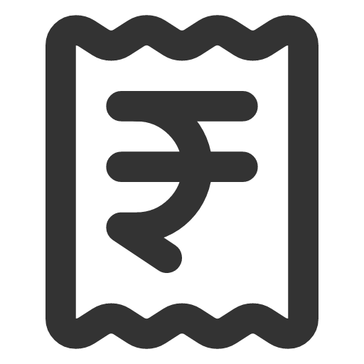 иконка receipt indian rupee, receipt, indian, rupee,