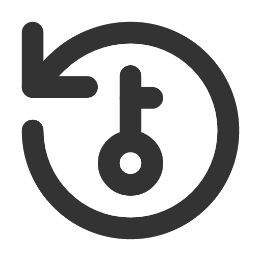 иконка rotate ccw key, rotate, вращать, ccw, key, ключ,
