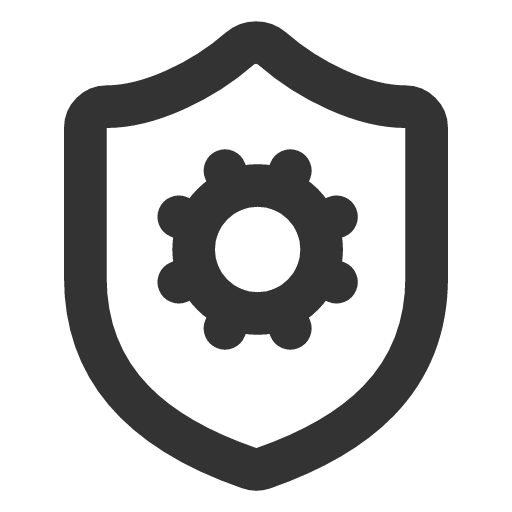 иконка shield cog, shield, щит, cog,