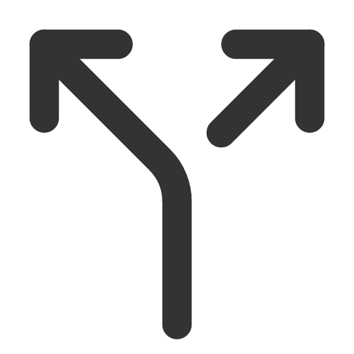 иконка split, стрелка,