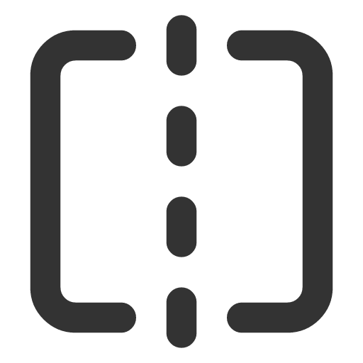 иконка square, centerline, dashed, horizontal, документ,