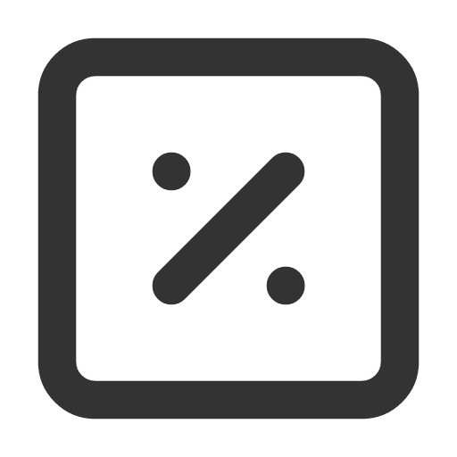 иконка square percent, square, percent,