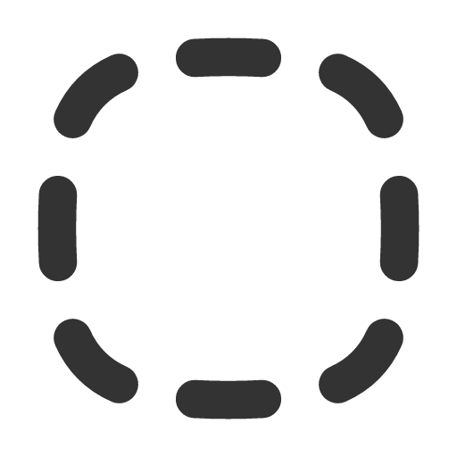 иконка squircle dashed, squircle, dashed,