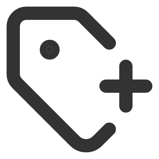 иконка tag plus, tag, тег, plus, плюс,
