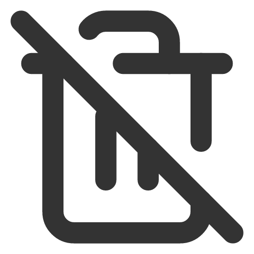 иконка trash off, trash, мусорный бак, off,