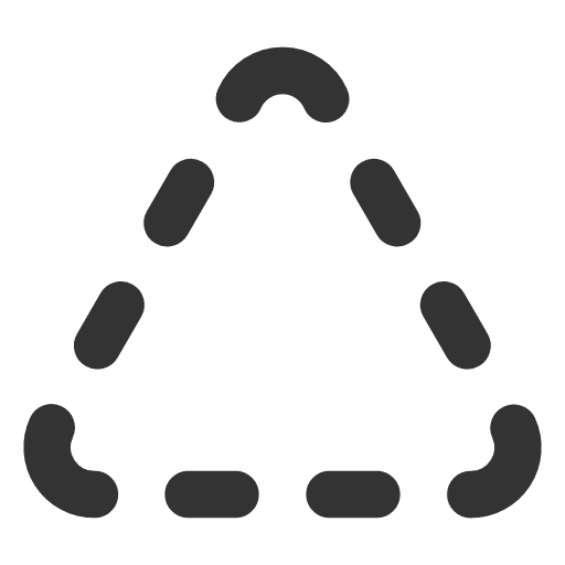 иконка triangle dashed, triangle, треугольник, dashed,