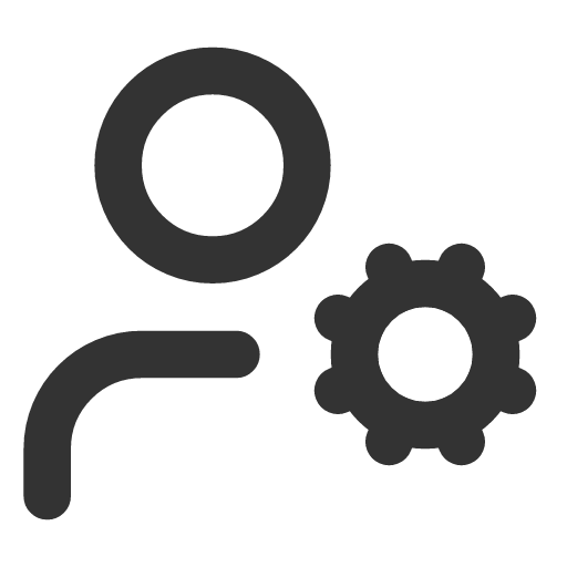 иконка user cog, user, пользователь, cog,