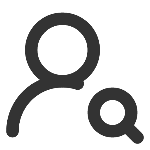 иконка user round search, user, пользователь, round, search, поиск,