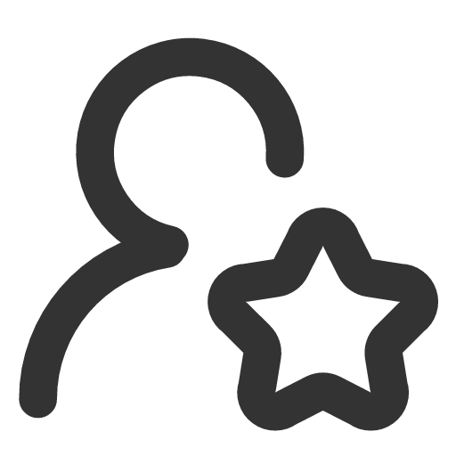 иконка user round star, user, пользователь, round, star, звезда,