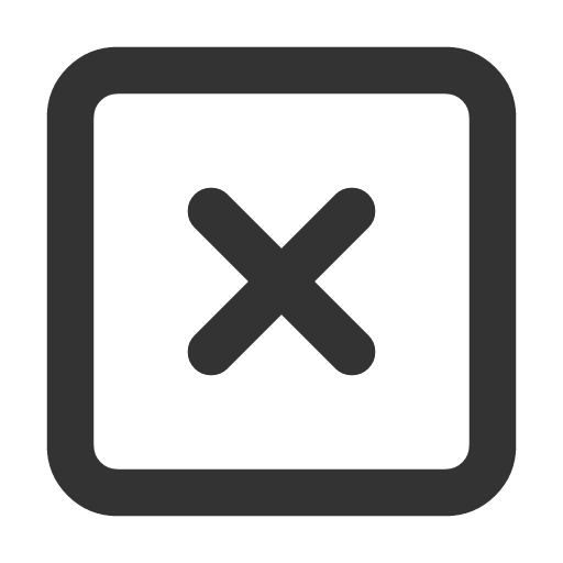 иконка x square, square,