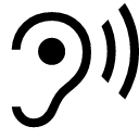иконка ear sound, ear, sound, музыка