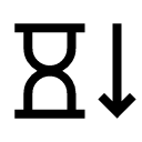 иконка hourglass arrow down, hourglass, песочные часы, arrow, стрелка, down