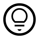 иконки lightbulb circle, lightbulb, лампочка, circle