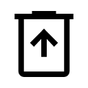 иконка restore from trash, restore, from, trash, мусорный бак