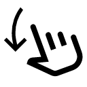 иконки swipe down, swipe, down, стрелка