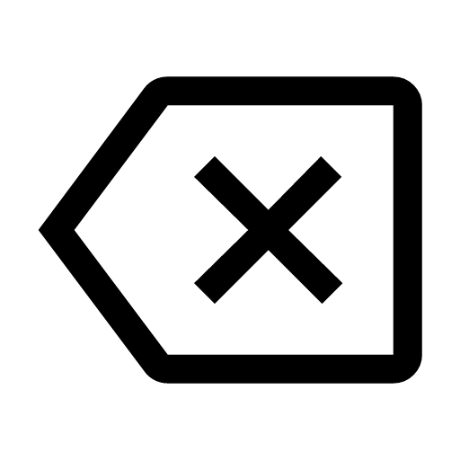 иконка backspace,