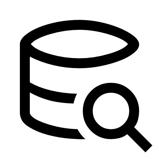 иконка database search, database, база данных, search, поиск,