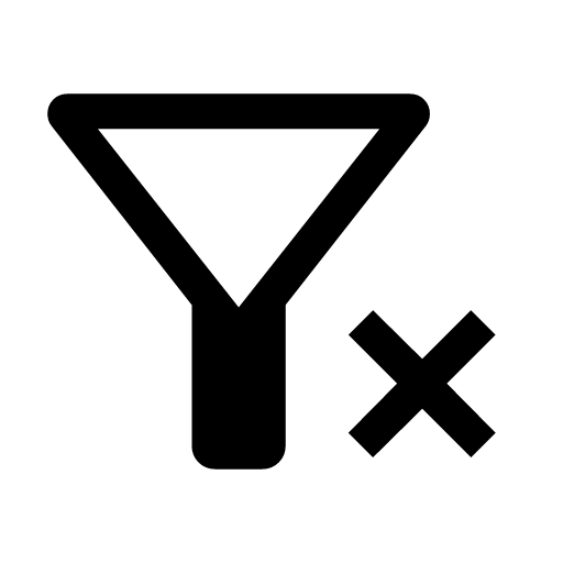 иконка filter cancel, filter, cancel, отмена,