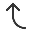 иконка arrow bend left up, arrow, стрелка, bend, left, up, стрелка вверх