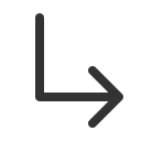 иконки arrow elbow down right, arrow, стрелка, elbow, down, right