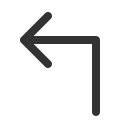иконка arrow elbow up left, arrow, стрелка, elbow, up, стрелка вверх, left