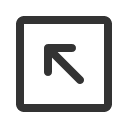 иконка arrow square up left, arrow, стрелка, square, up, стрелка вверх, left