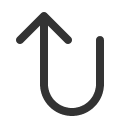 иконка arrow u left up, arrow, стрелка, left, up, стрелка вверх
