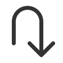 иконка arrow u right down, arrow, стрелка, right, down